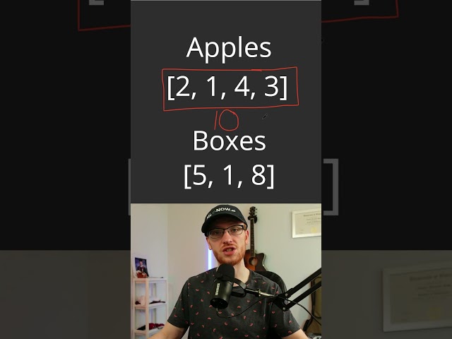 Apple Coding Interview Question! | Leetcode 3074 - Apple Redistribution into Boxes