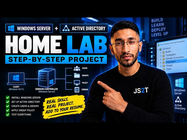 Windows Server + Active Directory Home Lab | Step-By-Step