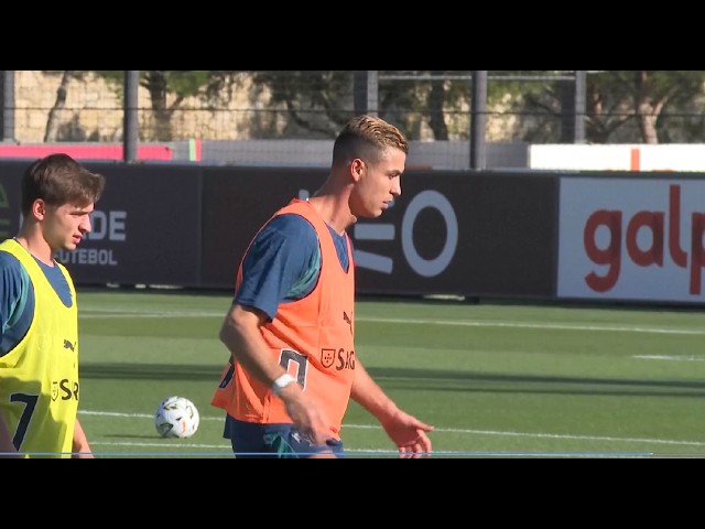 Ronaldo keeps it low-key at Portugal training