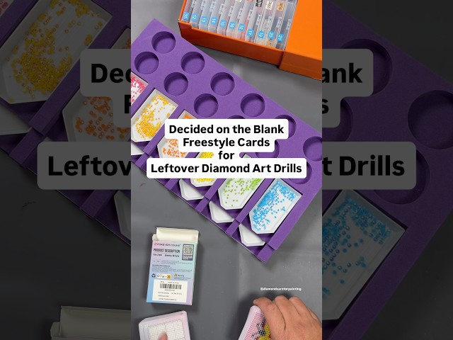 Decided to use the blank cards for my left over diamond painting drills