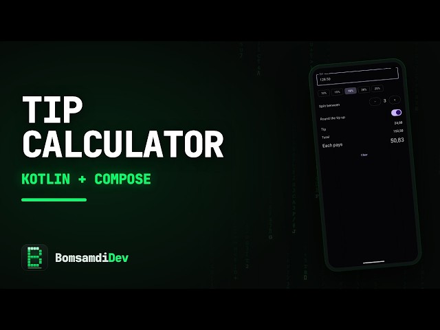 ASMR Coding — Tip Calculator in Kotlin & Jetpack Compose (no talking)