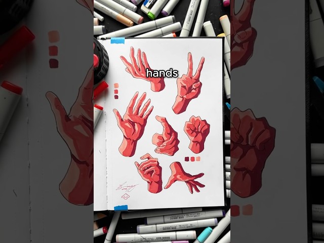 How to ACTUALLY Draw HANDS… 🖐️✍️ #arttutorial