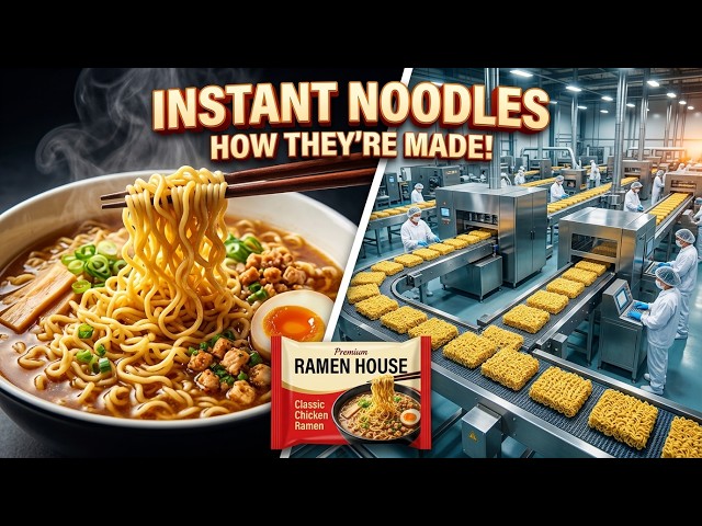 Instant Noodles Are Made | Complete Factory Process 🍜#NoodleFactory #noodles #shorts #factory #trend