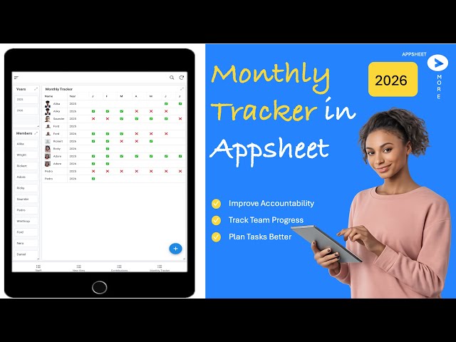 Build a Smart Monthly Tracker in AppSheet 📅 | Track Progress Like a Pro
