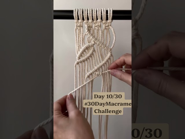 Easy Macrame Pattern You’ll Want to Try 🧶 | Day 10/30 #macrame #diy