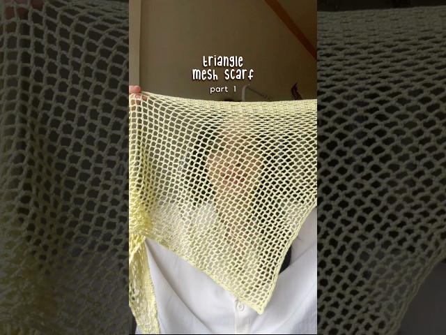 Triangle mesh scarf guide part 1 ♥️ #crochet #crochetpattern #crochettutorial #crochetdesigner