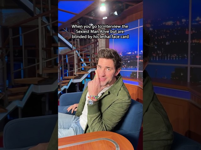 Fortune has dealt us a John Krasinski lethal face card. #Colbert #SexiestManAlive