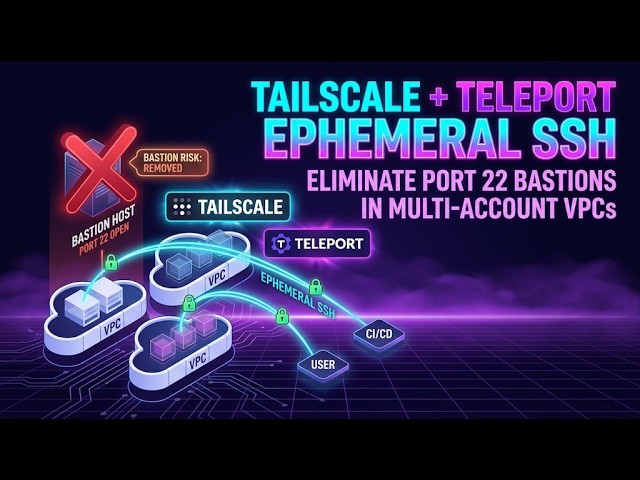 Tailscale and Teleport Ephemeral SSH: Eliminating Port 22 Bastions in Multi Account VPCs