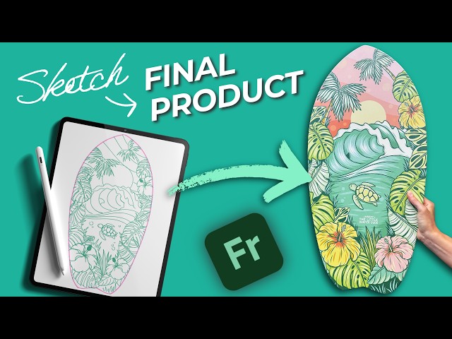 Adobe Fresco workflow for creating product artwork (start to finish client project)