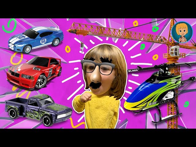Gerti's CHALLENGE with CARS, TRUCKS and the BIG RC HELICOPTER (Gerti Toys)