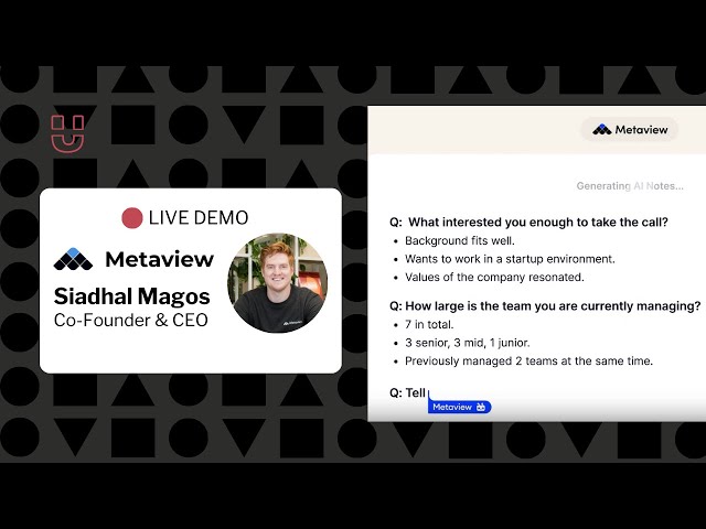 Metaview.ai demo with Siadhal Maghos