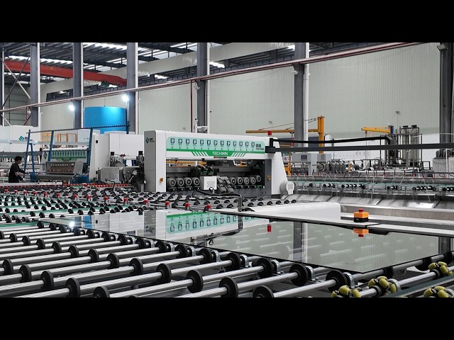 Automatic glass double edging line, smart glass processing line