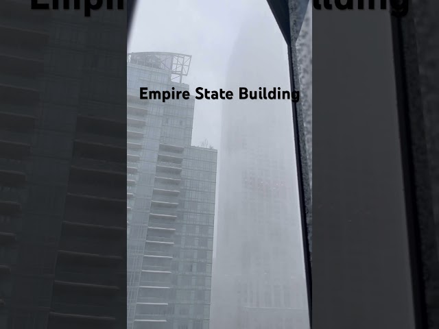 New York City blizzard Empire State building
