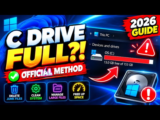 C Drive Full for No Reason? Fix It in 2026!