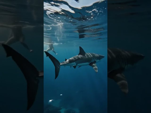 Something Was Swimming Beneath Them… 🦈😱#RealityForge #Shark #Ocean #SharkAttack #Shorts