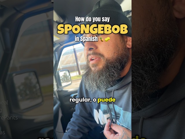 My husband and I tried the #spongebobsquarepants meal at #burgerking … but in Spanish 🧽🍍🤌🏽