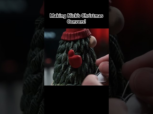 Making Nick's Christmas Convers! After sculpting the shoelaces, I realized I couldn't paint them!