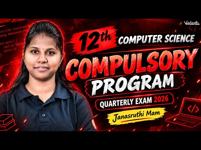 12th Computer Science | Important Compulsory Programs | Quarterly Exam 2026 | Janasruthi Ma'am