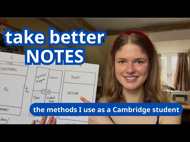 the only THREE note pages you'll ever need to use | tested as a Cambridge student