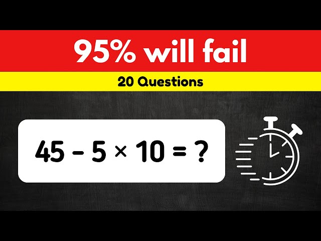 Math Quiz That Will Stump Even The Smartest Minds