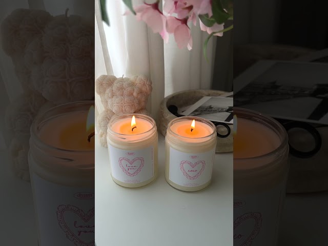 Two new candles for Valentine’s Day 🤍 #valentinesday #valentinesdaycandles #valentinesdaygifts