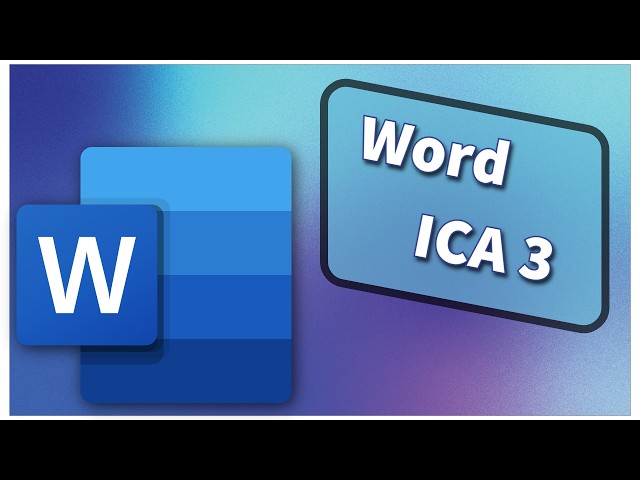 TECH 1010: Word ICA 03 Walkthrough