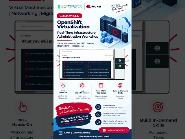 OpenShift Virtualization WorkShop - Live - Handson  #cubensquare #openshift  #virtualization