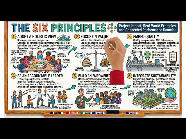 PMI - PMBOK Guide SIX PRINCIPLES for the PMP Exam & PROJECT MANAGEMENT