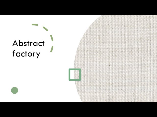 Design patterns | Abstract factory