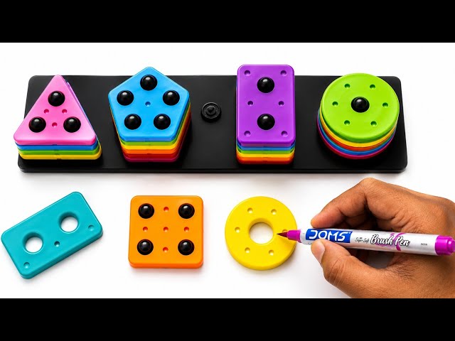 Shapes Learning Puzzle for Kids 🔺🟩 | Learn Shape Names for Toddlers 🔵🔶 | Fun Shape Matching Activity