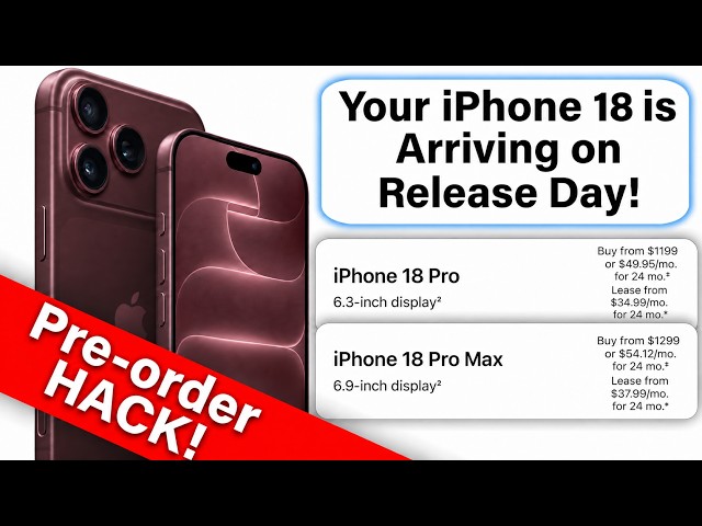iPhone 18 Pro Max PRE-ORDER HACK!! - How to get ONE on RELEASE DAY!