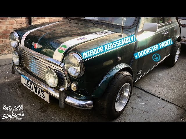 Classic Mini John Cooper Conversion JCW - Painting The Door Steps & Putting The Interior In.
