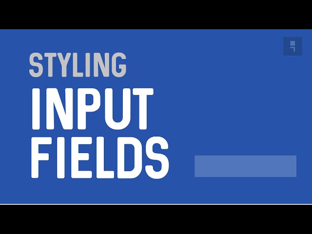 Style Input fields with CSS - (4 examples)