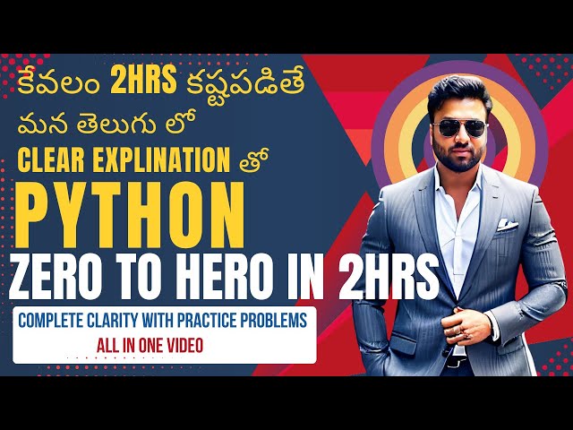 Python for AI Full Course in Telugu | Zero to Hero | Full Beginner Course | Sangeeth Kumar