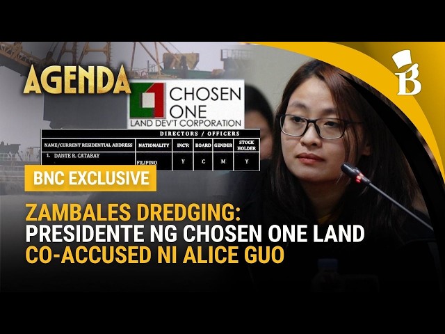 Dante Catabay, co-accused ni Alice Guo, konektado sa Zambales dredging | Agenda