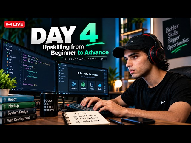 Day 4 : Upskilling from Beginner to Advance | full-stack Developer | #developer
