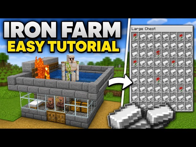 How to Make an Iron Farm in Minecraft 26.2 | Easy Iron Farm Tutorial