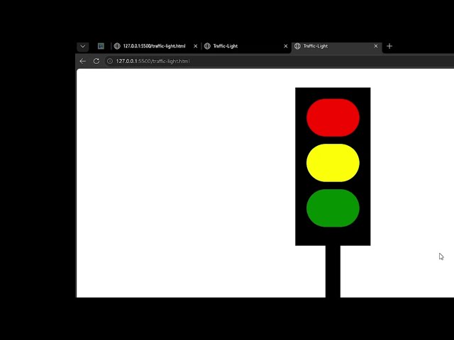 HTML + CSS TRAFFIC LIGHT 🚦💻