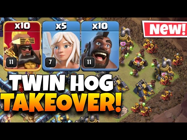 Queen Charge TWIN HOGS is UNSTOPPABLE | Best  QC Attack Strategy at Th14 | Clash of Clans