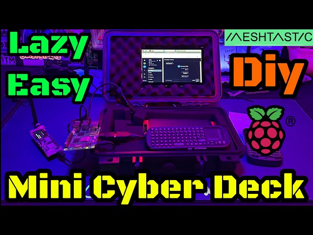 DIY Lazy Cyber Deck Build | Portable Computer in a Suitcase for Meshtastic! + Elecrow Screen Review!