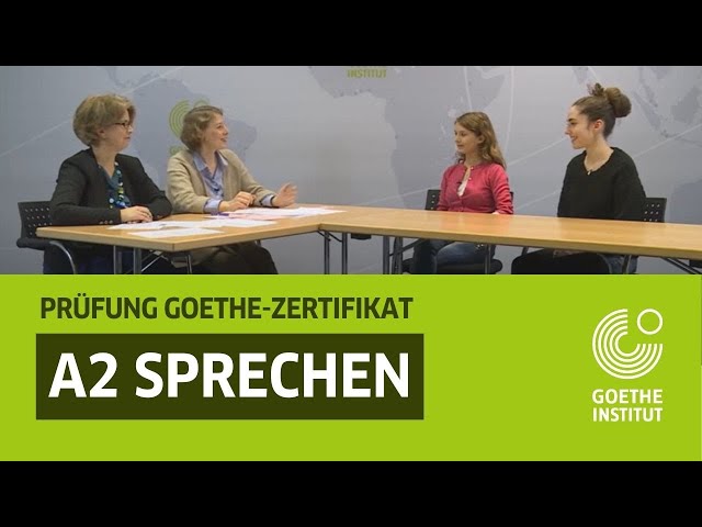 Goethe-Zertifikat A2 German Exam – Speaking | German A2 Oral exam