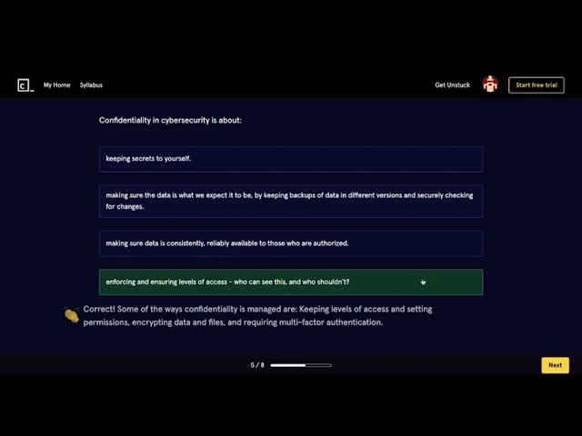 What is Cybersecurity Quiz Walkthrough - Codecademy Introduction to Cybersecurity