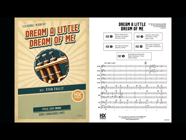 Flexible Instrumentation Jazz Chart | Dream a Little Dream of Me (Score & Audio)