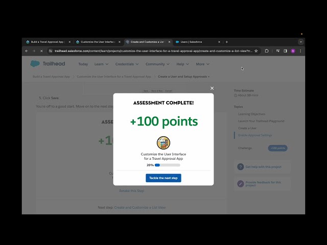 Create a User and Setup Approvals|Customize the User Interface for a Travel Approval App|Challenge 1
