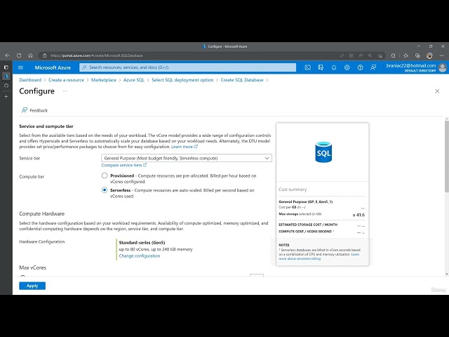 33 Provisioning an Azure SQL Database