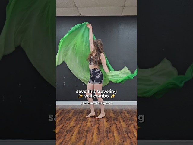 try this unique veil combo ✨️ great for bringing it from the front to back of your body #bellydance