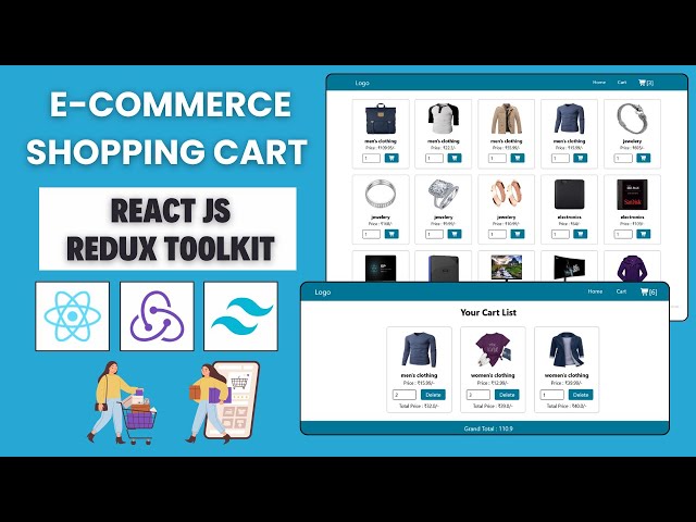 Build Ecommerce Shopping Cart with React, Redux Toolkit & Tailwind CSS