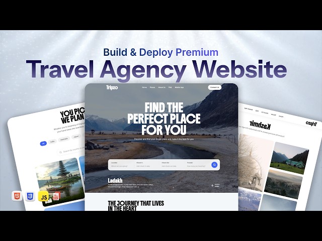 Build and Deploy a Travel & Tour Agency Website Step-by-Step | HTML, CSS & JavaScript
