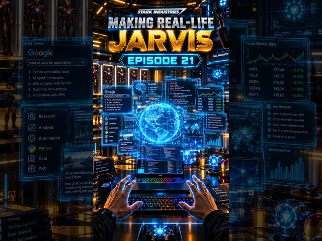 I Gave JARVIS Hands-Free Control Over Internet Research! (EP 21) 🤖⚡ #shorts #ai #jarvis #ironman