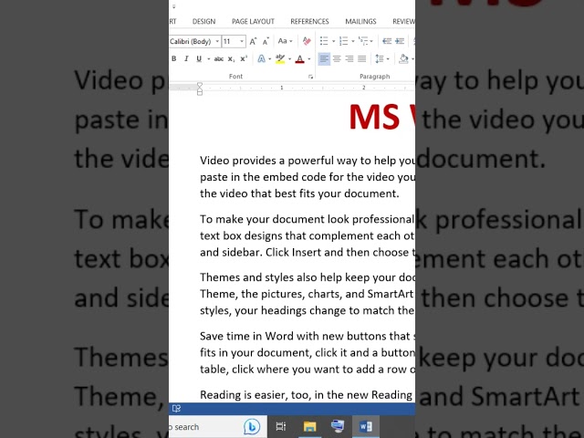 MS Word shortcut Trick